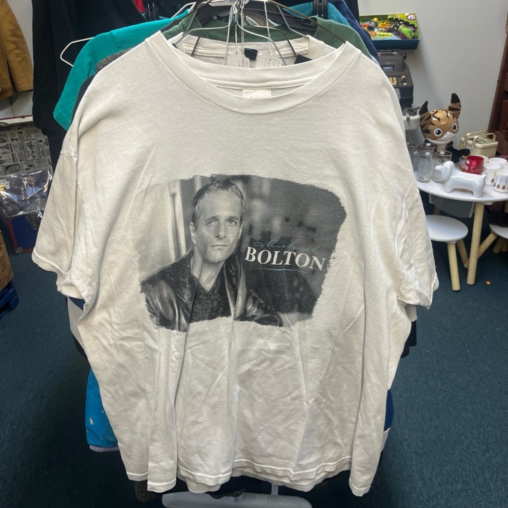Michael Bolton 1998 Voices Concert Tour White T-Shirt Vintage XL